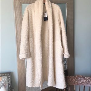 Zara Boucle mohair/wool blend jacket coat